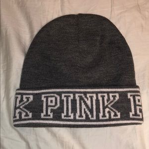 Grey VS Pink beanie hat